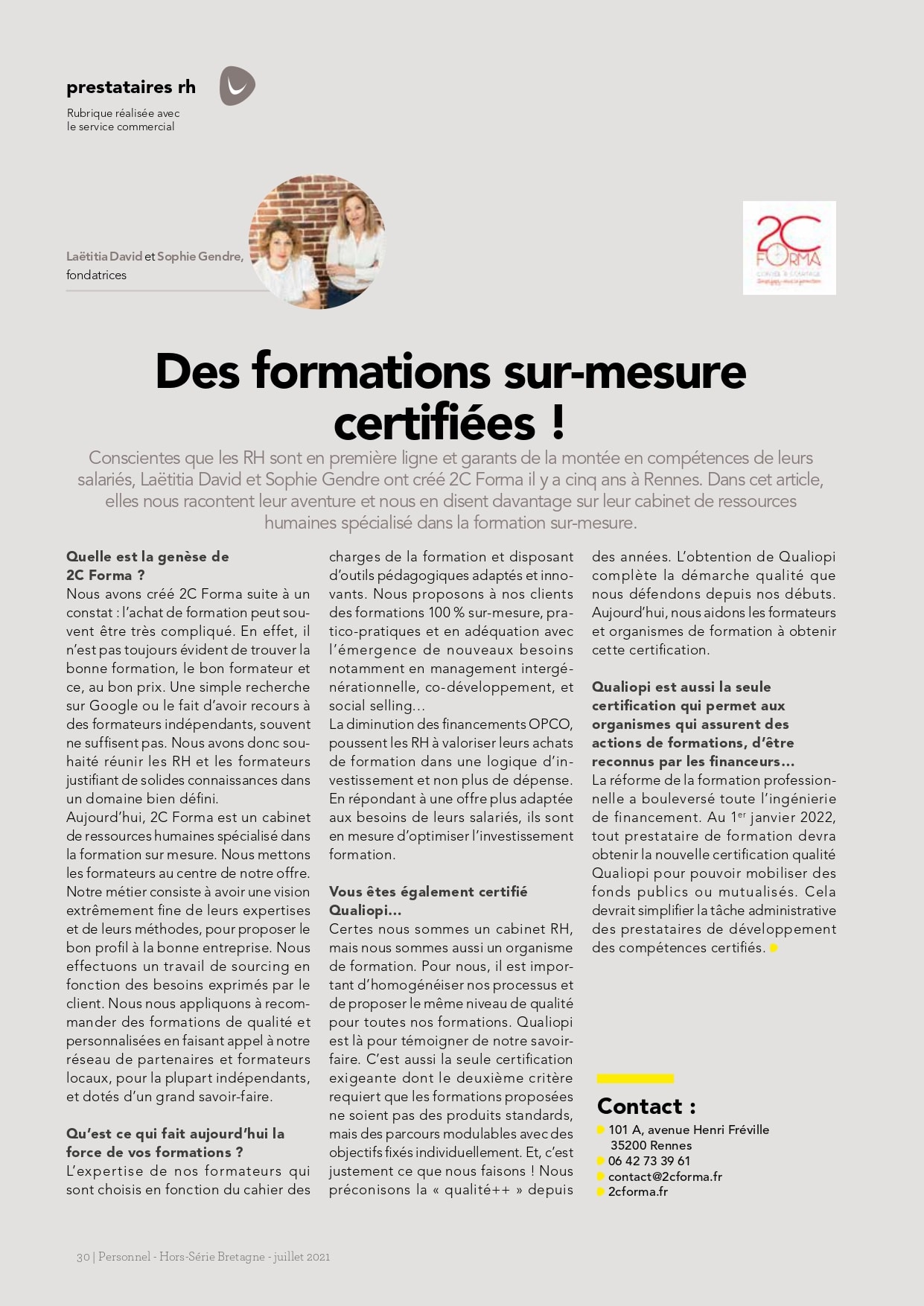 Des formations sur-mesure